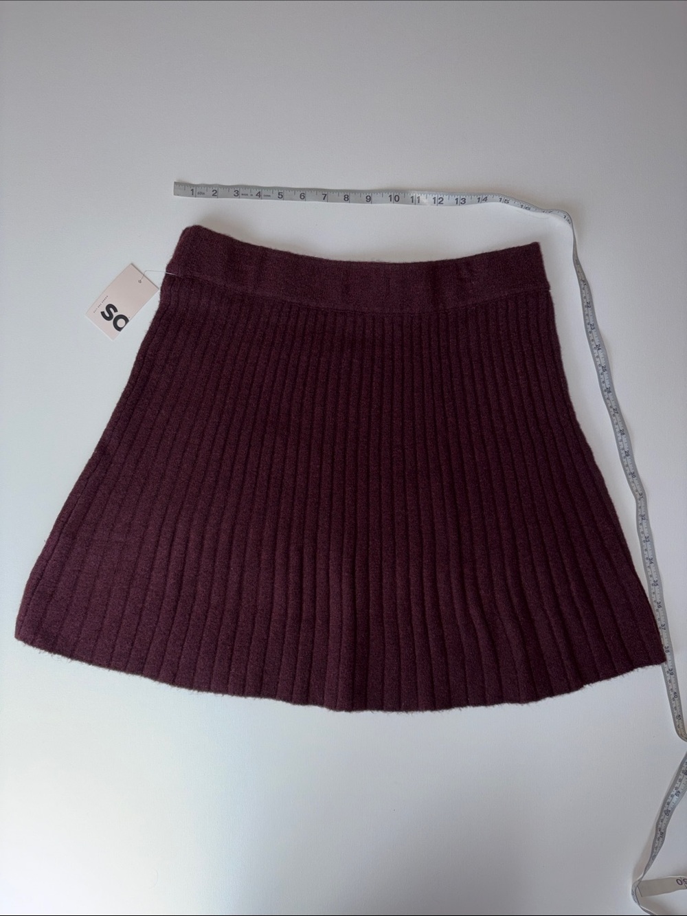 SO Ribbed Knit Skater Skirt - Burgundy Plum